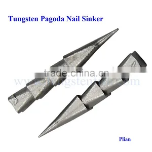 Hot Sale Tungsten Weights Cheaper Sharp Tungsten Pagoda Nail Sinker thumbnail-1