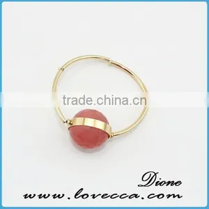 New Australia Stone Crystal Bracelets Antique Fashion Gold Cuff Bangle Jewelry thumbnail-4