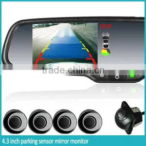 Factory Price ! 4.3 Inch Interior Car Parking Sensor Rearview Monitor With 4 Replaceable Detectors thumbnail-1