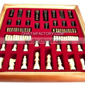 High Quality Traditional CHESS AND BACKGAMMON Set With Lift Up Top thumbnail-2
