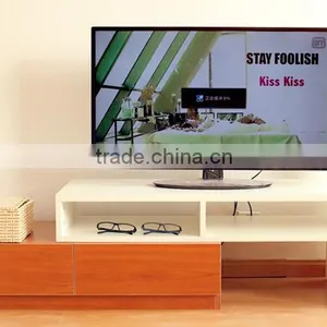 Wood TV Cabinet With Moving thumbnail-3