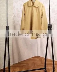 Single Bar Clothes Hanging Stand Garment Rack Black thumbnail-1