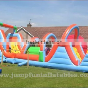 Giant Obstacle Course for Children Inflatable Climbing and Sliding Adventure Obstacle Challenge thumbnail-1