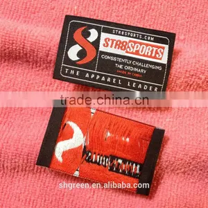 Flower Logo Woven/weaving Neck Label With End Fold thumbnail-4