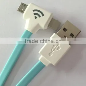High Quality Wifi LED 2 in 1 Power Cable 1m Data Cable thumbnail-1