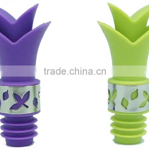 LFGB &FDA Standard Silicone Multi Use in Both Wine Stopper and Pourer thumbnail-1