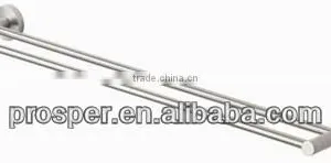 Double Metal Towel Rack Wall Mounted Towel Bar thumbnail-1