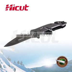 Survival Folding Emergency Knife With Belt Cutter & Glass Break thumbnail-1