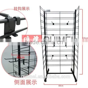 Metal Mobile 4 Sides Demountable Shoes Display Rack thumbnail-5