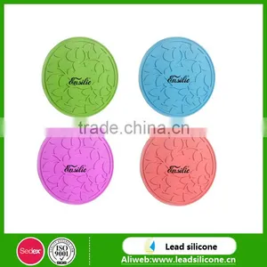 Custom Round 3D Shape Heat Resistant Anti-slide Silicone Cup Coaster,Silicone Cup Mat thumbnail-2