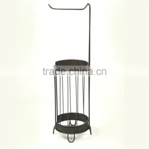Round Rack, Standing Holder With One Hook, Bronze thumbnail-2