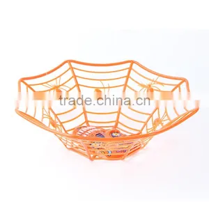 Plastic Halloween Spider Web Basket Fruit Basket thumbnail-4