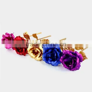 Wholesale Home Decoration Valentine's Day Christmas Gift Metal Golden Rose thumbnail-3