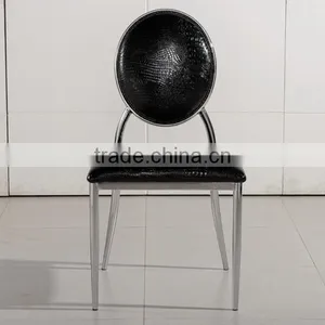 Cheap Round Back Stainless Steel Dining Chairs for Sale thumbnail-2