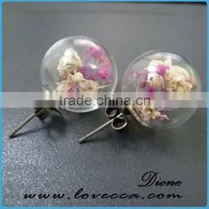 Antique Copper Cap Pink Beads DIY Mini Glass Bottle Pendant thumbnail-6