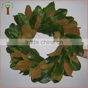 Top Quality Window Display Decorative Artificial Magnolia Wreath thumbnail-1