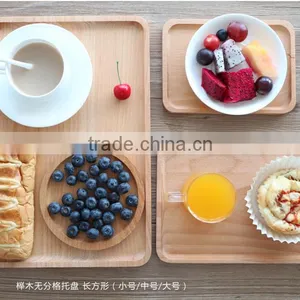 Logo Customized Solid Beech Square Wooden Serving Tray thumbnail-2