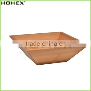 Bamboo Salad Bowl Set With Servers,cheap Organic Square Bamboo Wooden Salad Bowl/Homex_Factory thumbnail-1