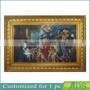 Gold Foil Screen Printing Frame With Painting thumbnail-6