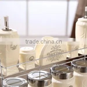 Caremic Canister Set With Stainless Metal Stand thumbnail-5