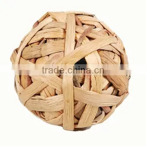 Eco Friendly 100 % Natural Handwoven Bamboo Rattan and Seagrass Decorative Ball thumbnail-1
