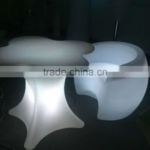 Modern Classic Plastic Colorful Lighting Illuminated RGB LED Chair With Table thumbnail-5