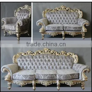 MS-1407-02 France Style Furniture Sofa Set in Silver Finish thumbnail-2