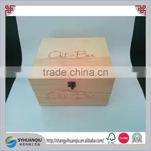 Custom Logo Cheap Pine Wood Gift Box thumbnail-1