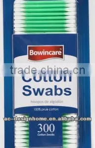 300 PCS 7.75CM/3" PLASTIC STICK COTTON SWABS thumbnail-1