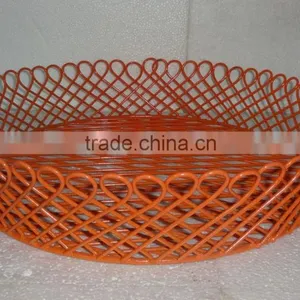 Vegetable & Grocery Orange Metal Basket thumbnail-1