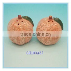 Hot Slae Mini Orange Shape Ceramic Salt and Pepper Shaker thumbnail-1