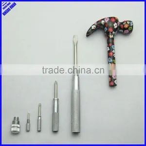 6 in 1 Gift Packing Floral Multi Function Hammer Screw Driver thumbnail-1