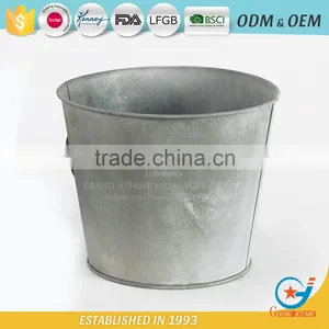 Galvanised Metal Planters Outside Pots for Plants Galvanized Plant Pot thumbnail-1