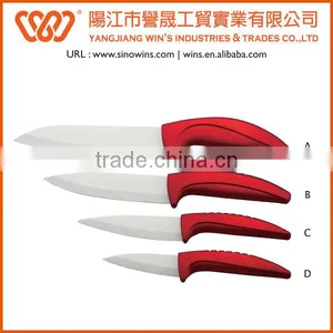 A3214 Unique Quality 4pcs Ceramic Blade Knife Set With Plastic Handle thumbnail-3