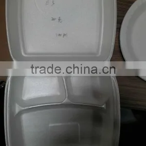 8" x 8" 3 Compartment Foam Food Container thumbnail-1