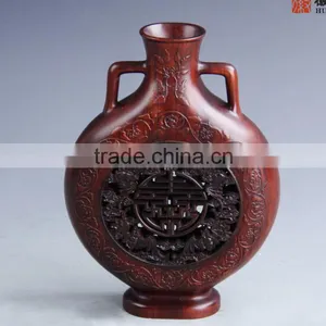 Wooden Carved Decorative Bottle thumbnail-1