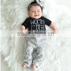 Apparel Supplier Baby Sequin Pants Wholesale Fashion Girls Long Pants Fashion Girls Short Pants 2016 thumbnail-1