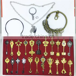 Wholesale Children Popular Animated Cartoon Badge Fairy Tail Keychain Necklace thumbnail-2