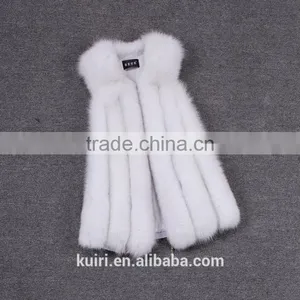 New 2016 Arrival Winter Warm Fashion Women Import Coat Fur Vest High-Grade Faux Fur Coat Fox Fur Long Vest thumbnail-2