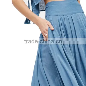 2017 OEM Irregular Black Umbrella-shaped High Waisted Maxi Skirt thumbnail-5