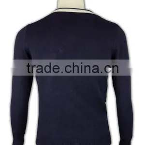 ISO9001/BSCI Manufature Round Neck Striped Acrylic Cardigan Sweaters thumbnail-3