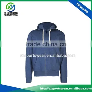 Customized Plain 100% Polyester Full Zip Men Hoody thumbnail-1