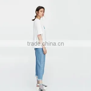 Fahion Women Top Printed Letter White Short Sleeve T-Shirts thumbnail-2