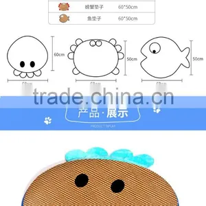Wood Summer Pet Cool Mat Funny Birds Fish Shape Seat Cushion thumbnail-4