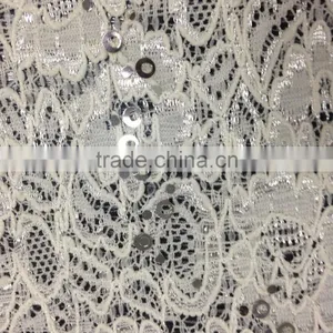 Lace Fabric With Sequins/beaded Lace #B8035 thumbnail-6