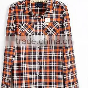 New Design Shirts 2014 Blouses Plaid Shirt for Women Western Plaid Shirts thumbnail-1