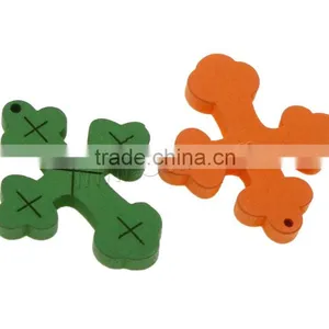 Best Selling Products Dyed Wood Cross Pendants thumbnail-3