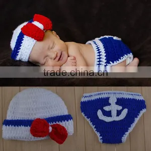 New Newborn Baby Infant Knitted Crochet Costume Photo Photography Prop thumbnail-1