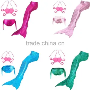 3pcs Swimmable Mermaid Tail With Monofin Swimming Mono Flippers Swimwear thumbnail-1