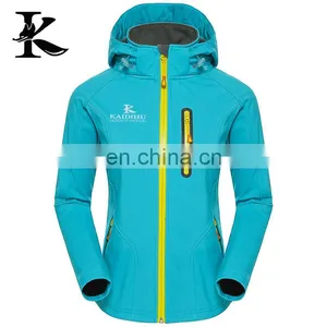 Womens High Quality Cheap Windbreaker Waterproof Softshell Jacket thumbnail-1